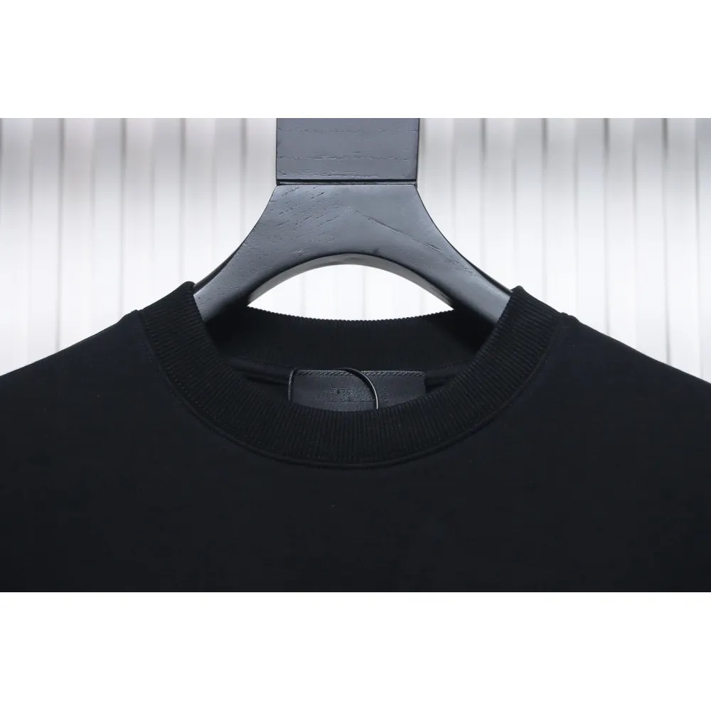 Prada Paneled Zip-Up Crew Neck Hoodie