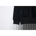 Prada Paneled Zip-Up Crew Neck Hoodie Black