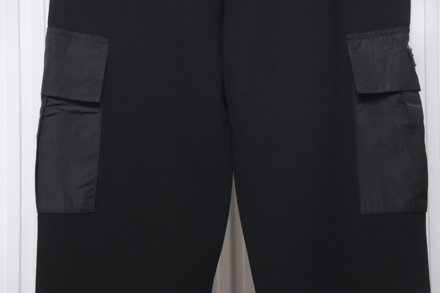 Prada Pocket Triangle Logo Cargo Trousers Black