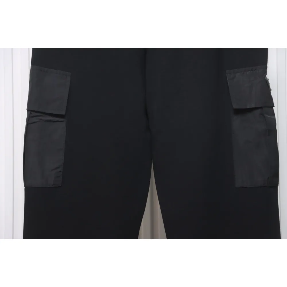 Prada Pocket Triangle Logo Cargo Trousers Black