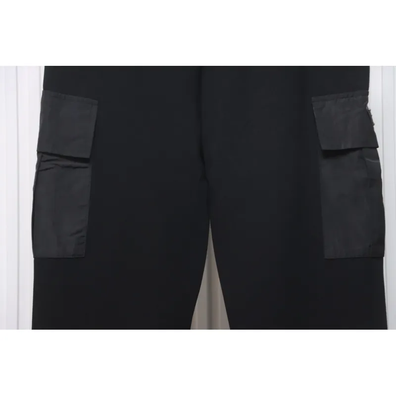 Prada Pocket Triangle Logo Cargo Trousers Black