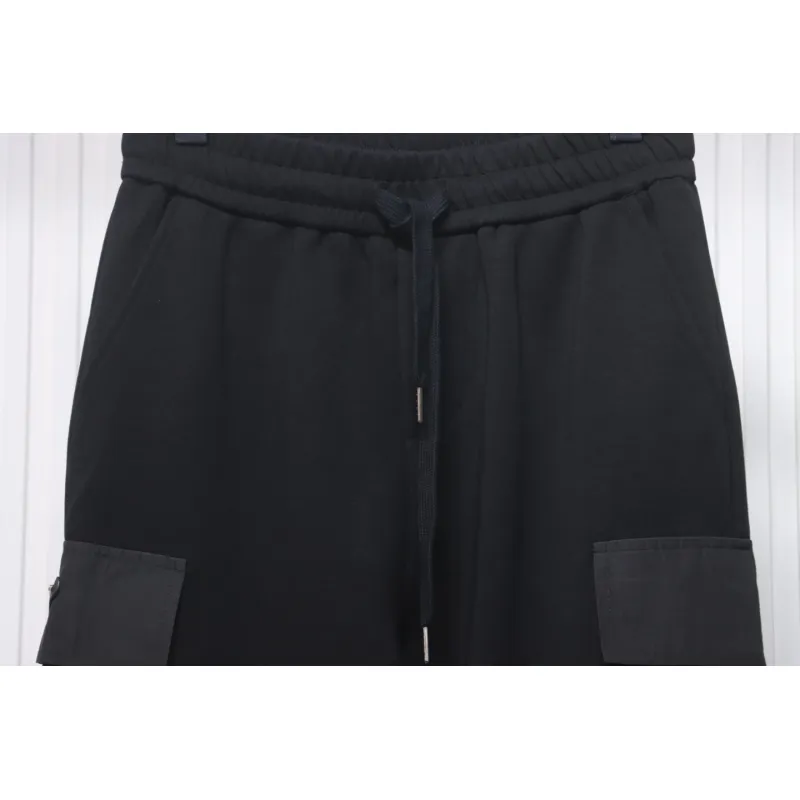 Prada Pocket Triangle Logo Cargo Trousers Black