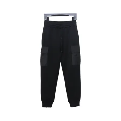 Prada Pocket Triangle Logo Cargo Trousers Black 01