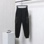 Prada Pocket Triangle Logo Cargo Trousers Black