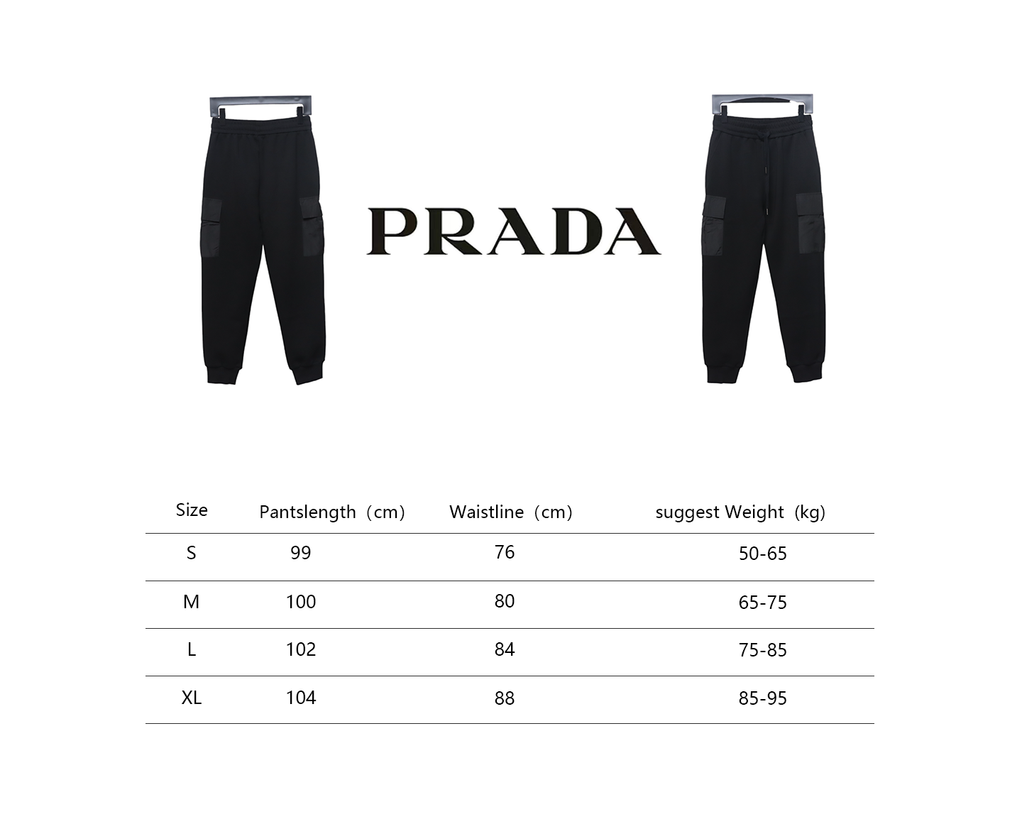 Prada Pocket Triangle Logo Cargo Trousers Black