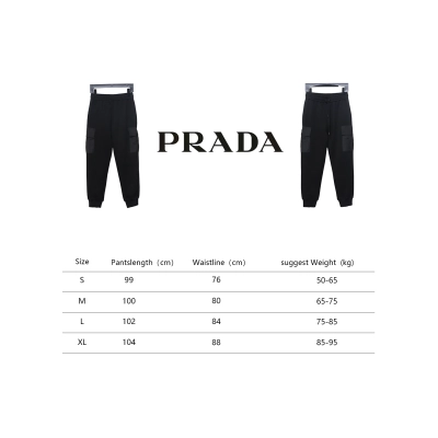 Prada Pocket Triangle Logo Cargo Trousers Black 02