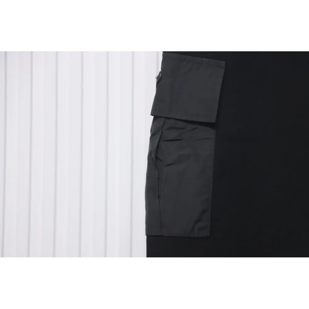 Prada Pocket Triangle Logo Cargo Trousers Black