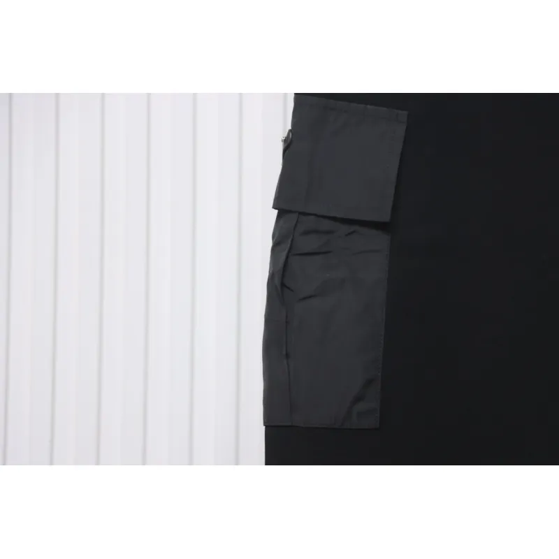 Prada Pocket Triangle Logo Cargo Trousers Black