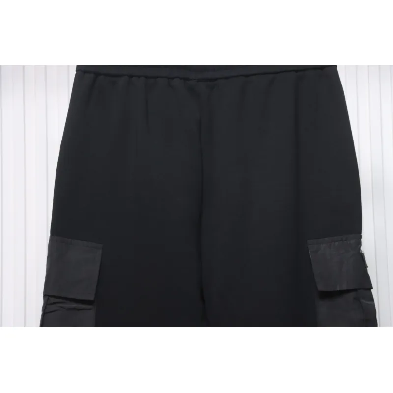 Prada Pocket Triangle Logo Cargo Trousers Black