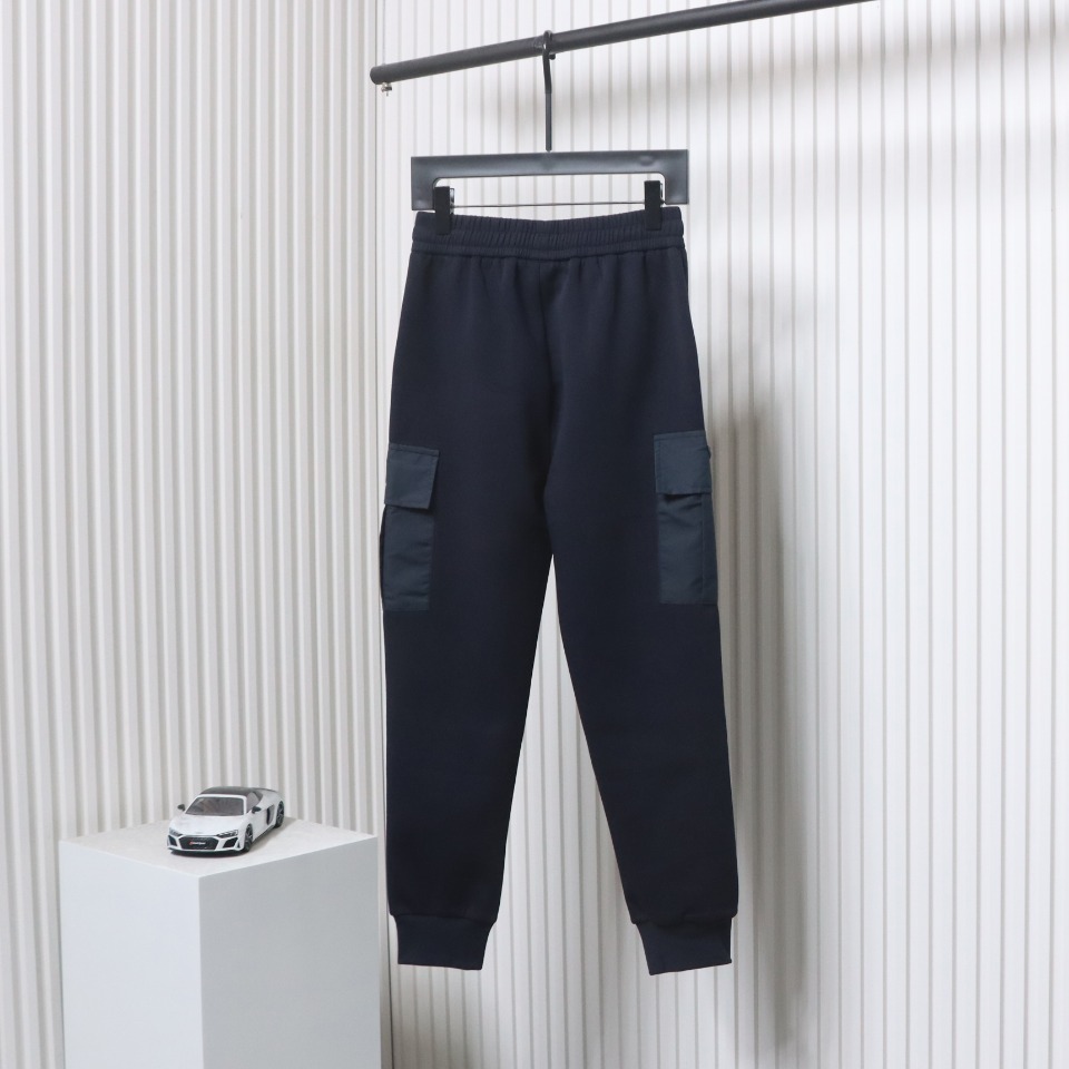 Prada Pocket Triangle Logo Cargo Trousers Dark Blue