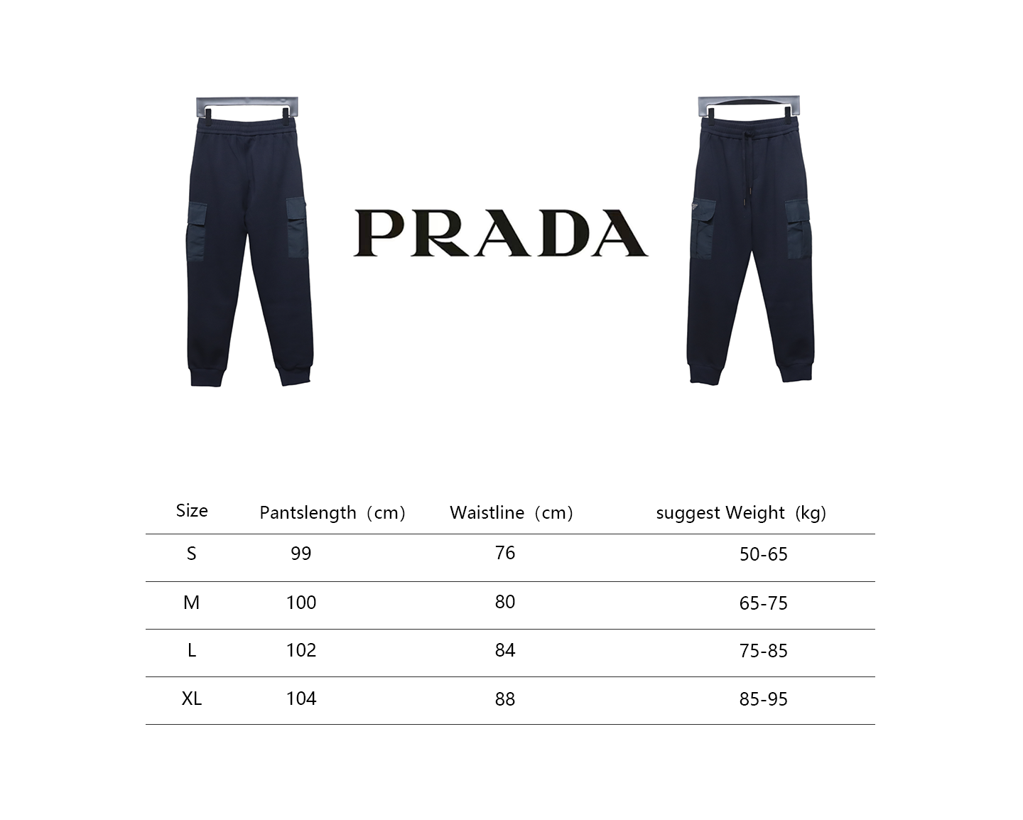 Prada Pocket Triangle Logo Cargo Trousers Dark Blue