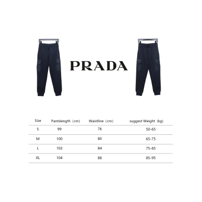 Prada Pocket Triangle Logo Cargo Trousers Dark Blue 02