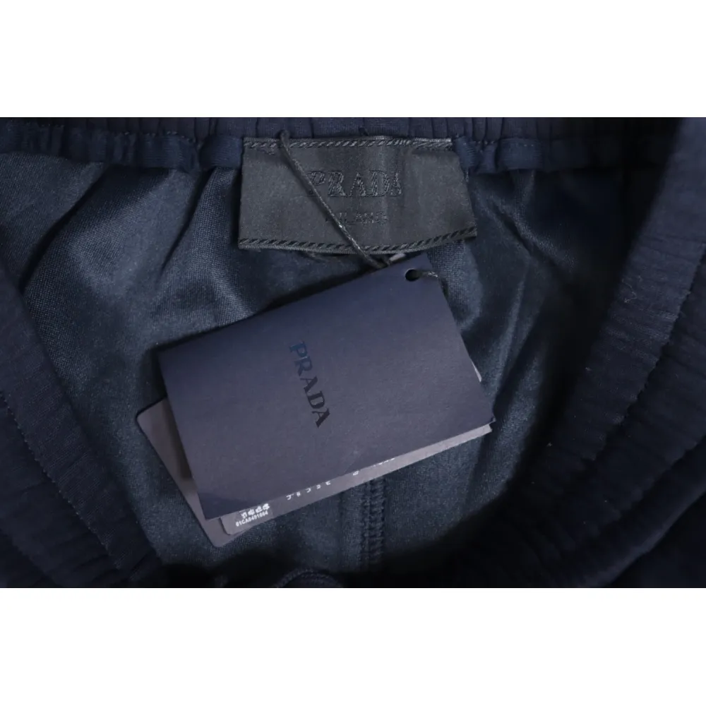 Prada Pocket Triangle Logo Cargo Trousers Dark Blue