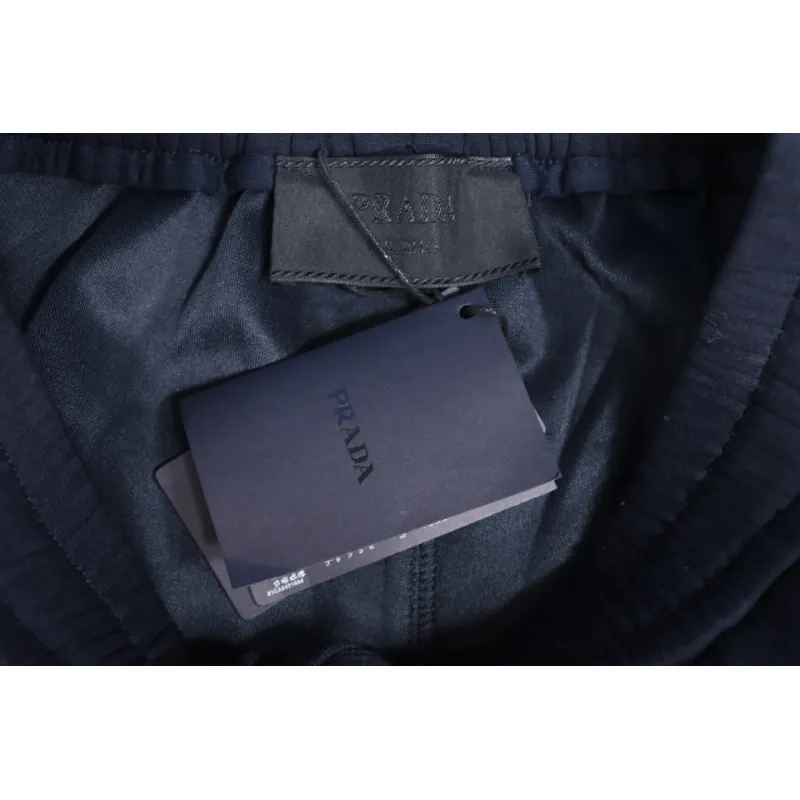 Prada Pocket Triangle Logo Cargo Trousers Dark Blue