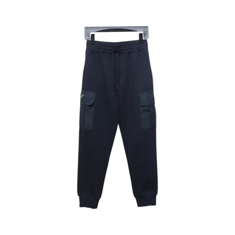 Prada Pocket Triangle Logo Cargo Trousers Dark Blue