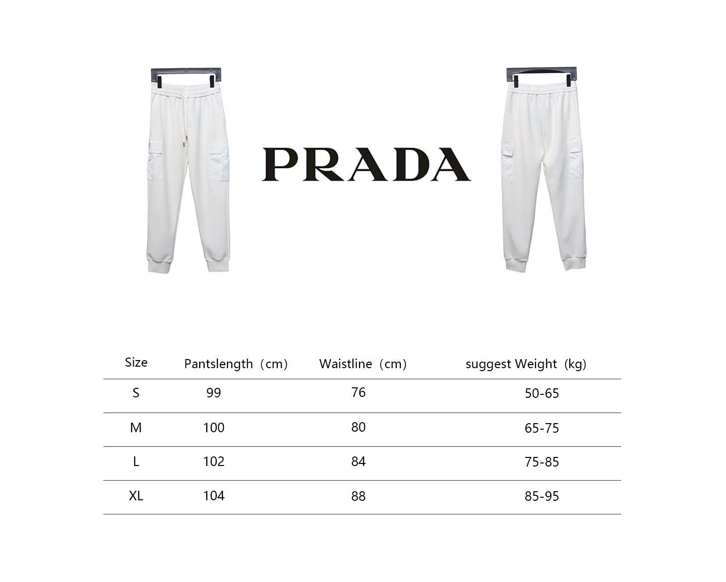 Prada Pocket Triangle Logo Cargo Trousers White