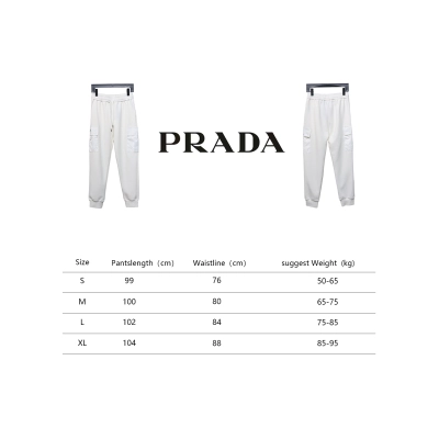 Prada Pocket Triangle Logo Cargo Trousers White 02