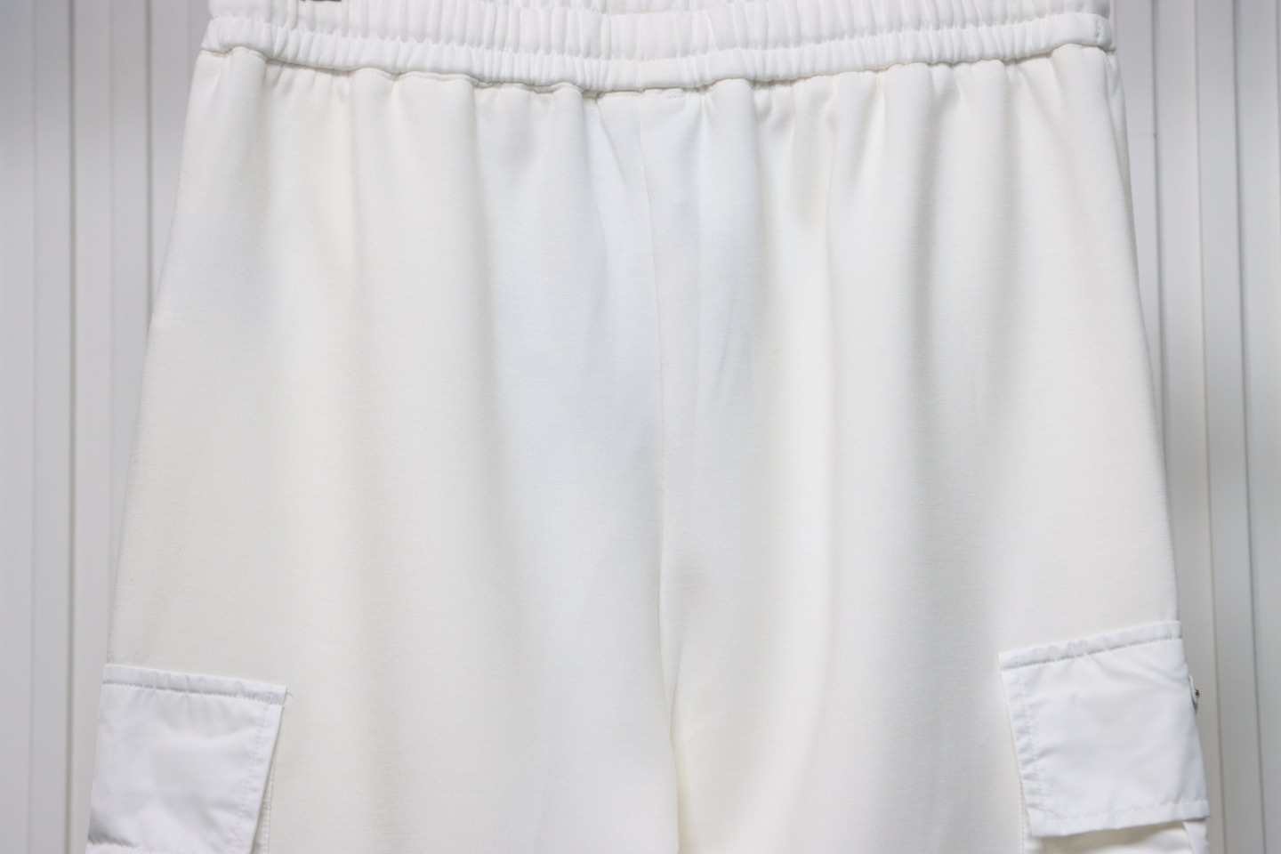 Prada Pocket Triangle Logo Cargo Trousers White