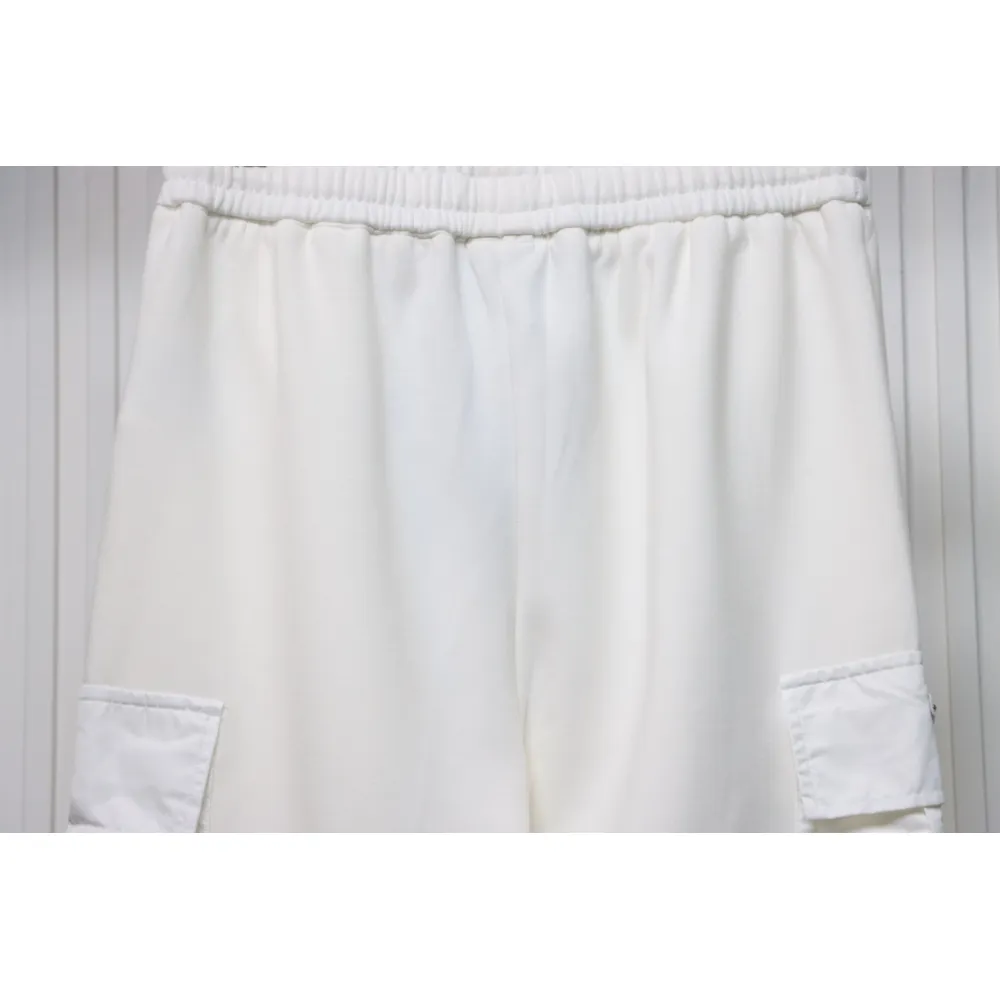 Prada Pocket Triangle Logo Cargo Trousers White