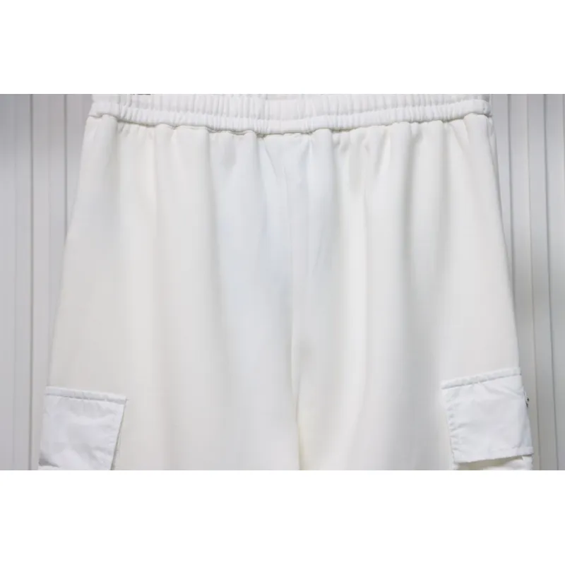 Prada Pocket Triangle Logo Cargo Trousers White