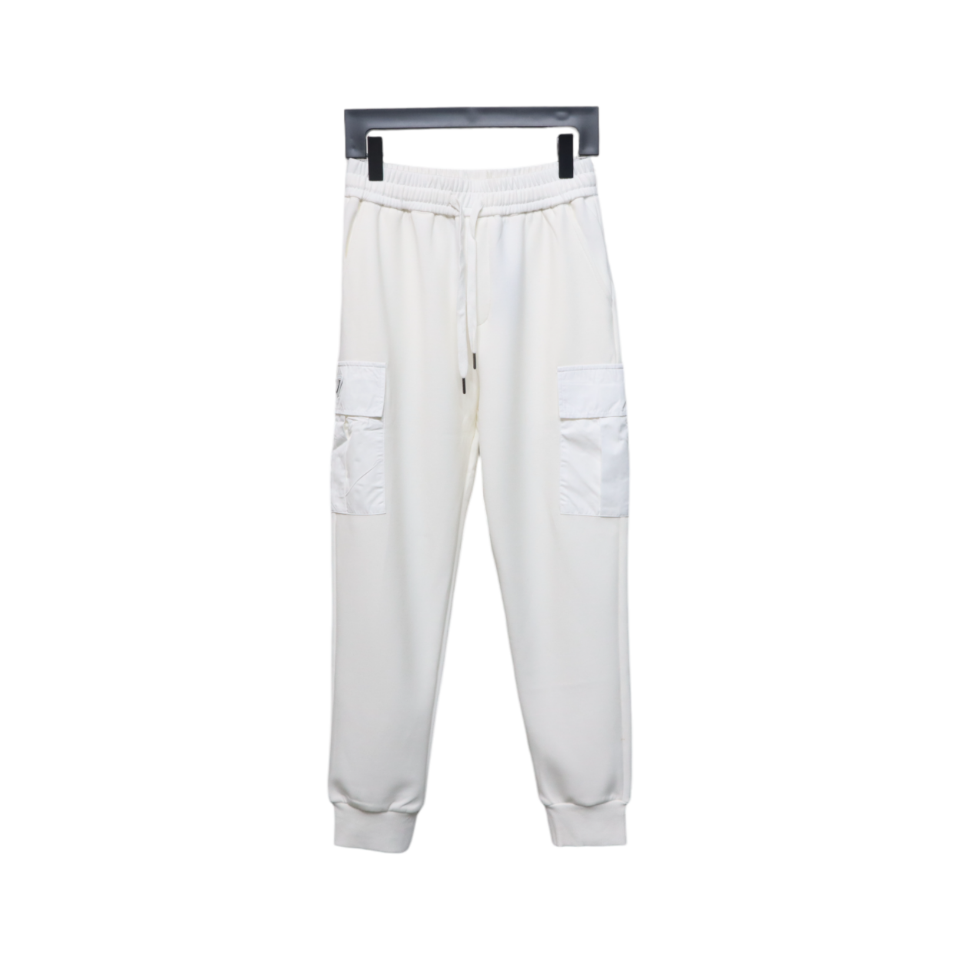 Prada Pocket Triangle Logo Cargo Trousers White