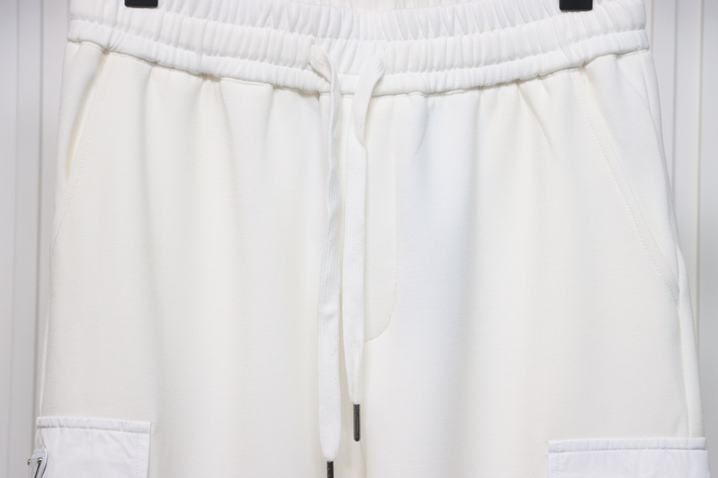 Prada Pocket Triangle Logo Cargo Trousers White