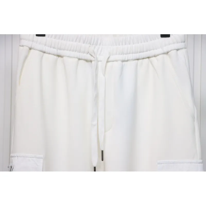 Prada Pocket Triangle Logo Cargo Trousers White