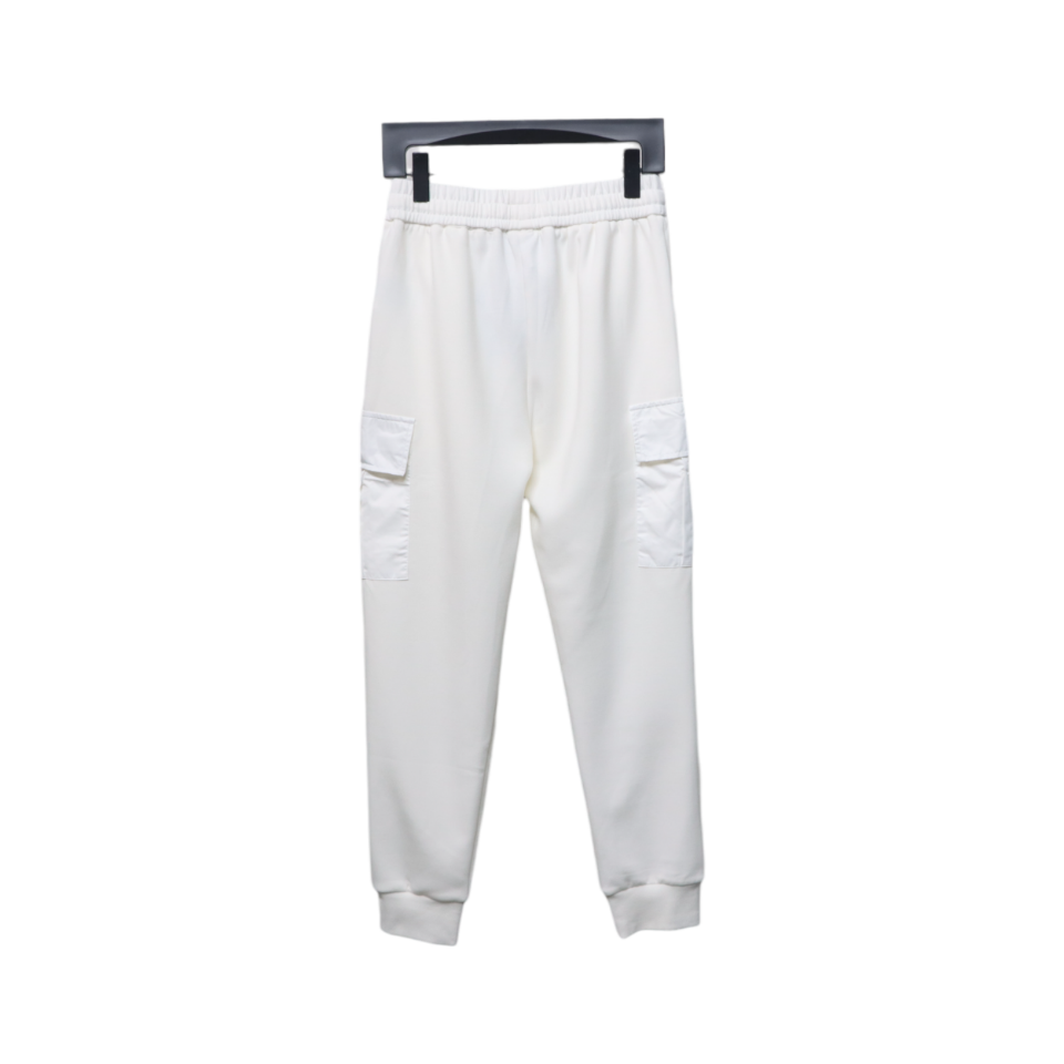 Prada Pocket Triangle Logo Cargo Trousers White