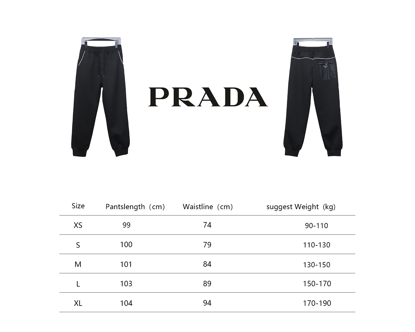 Prada Pocket Triangle Logo Space Cotton Trousers