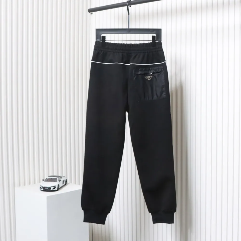 Prada Pocket Triangle Logo Space Cotton Trousers