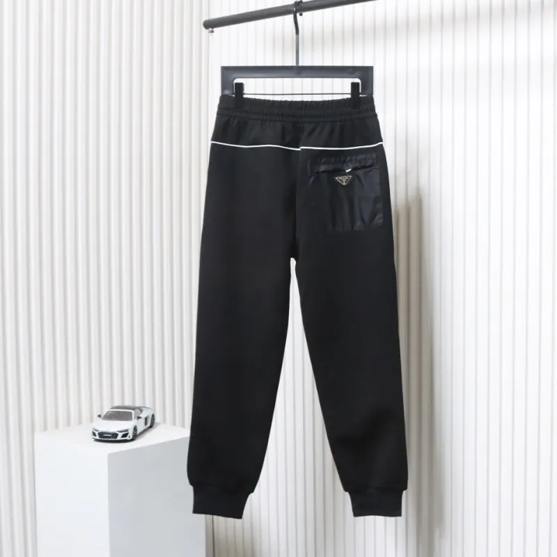 Prada Pocket Triangle Logo Space Cotton Trousers