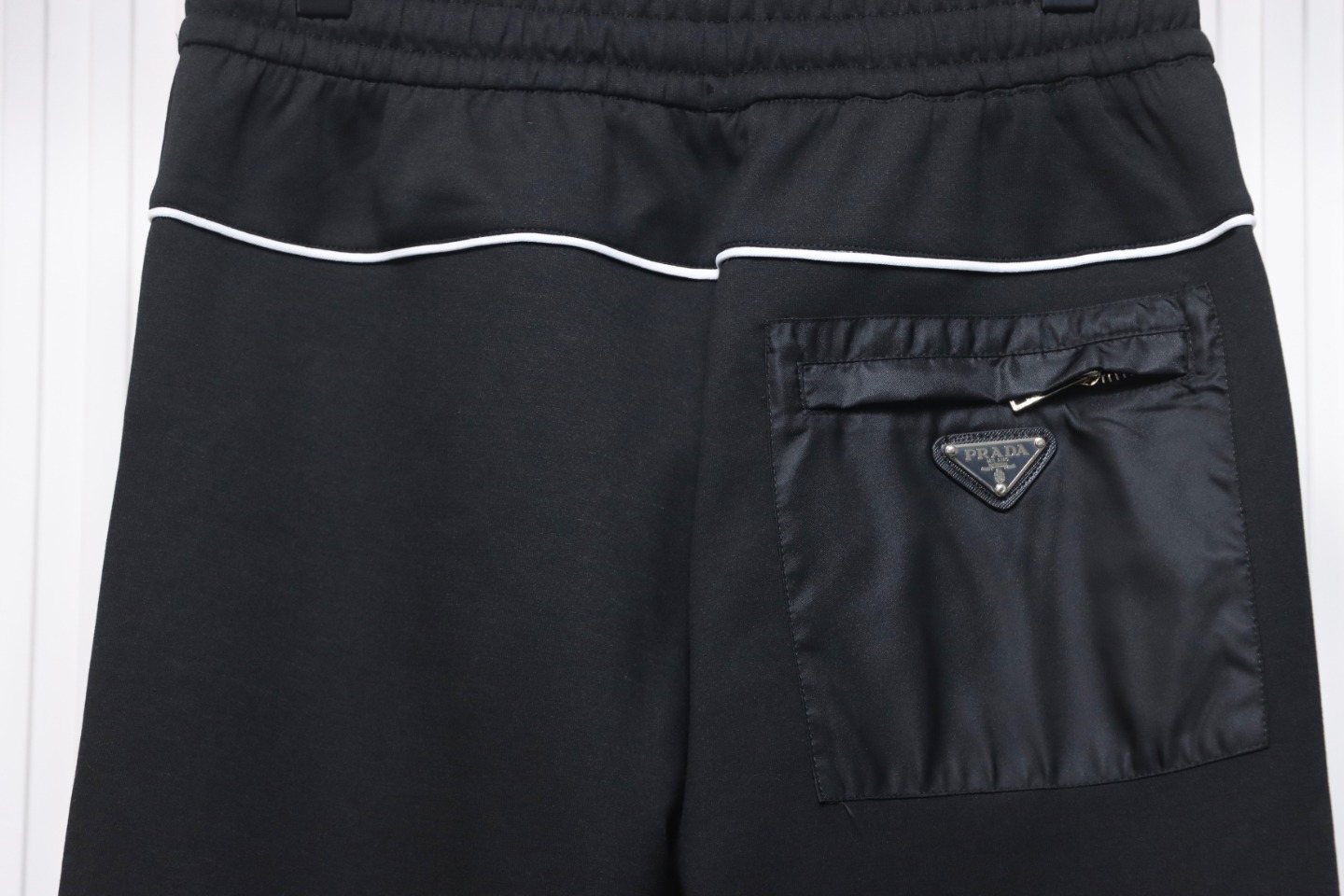 Prada Pocket Triangle Logo Space Cotton Trousers