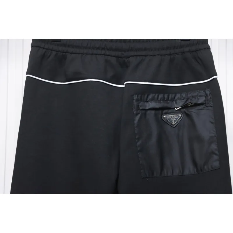 Prada Pocket Triangle Logo Space Cotton Trousers