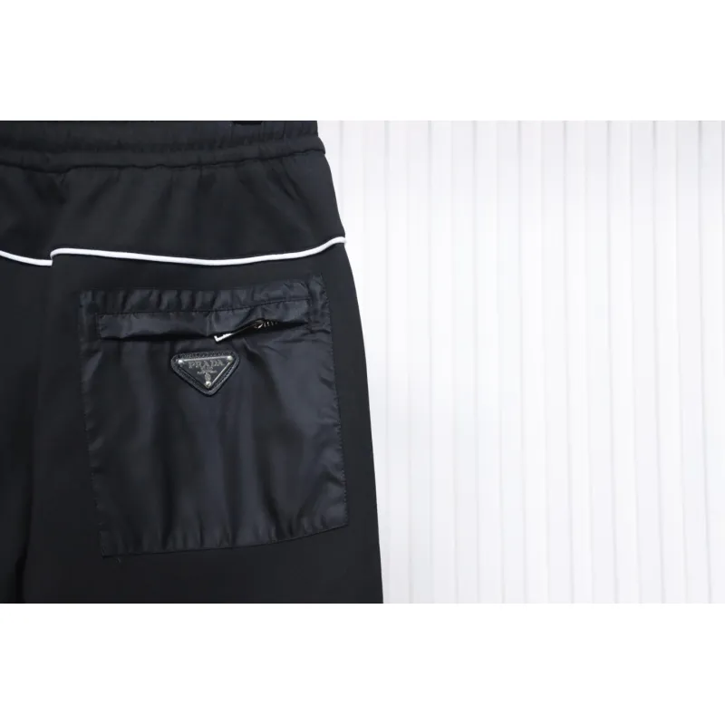 Prada Pocket Triangle Logo Space Cotton Trousers