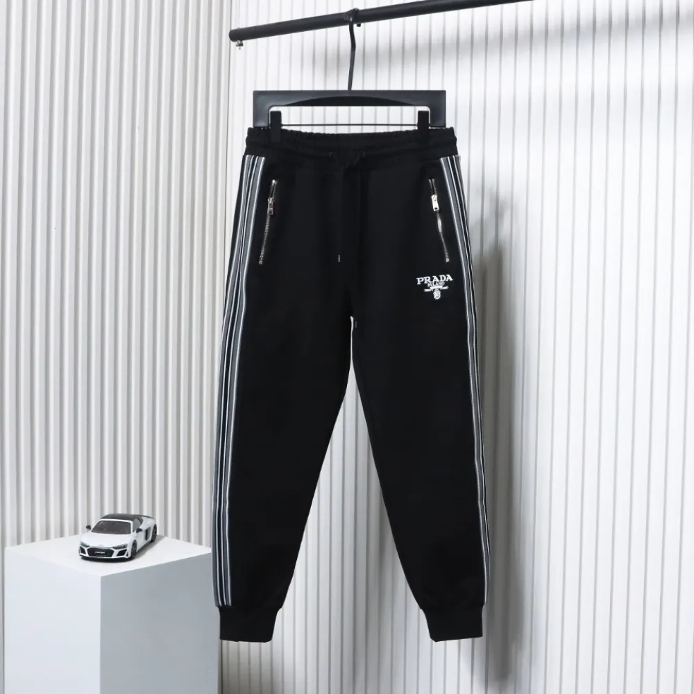 Prada Pocket Zip Side Weave Trousers