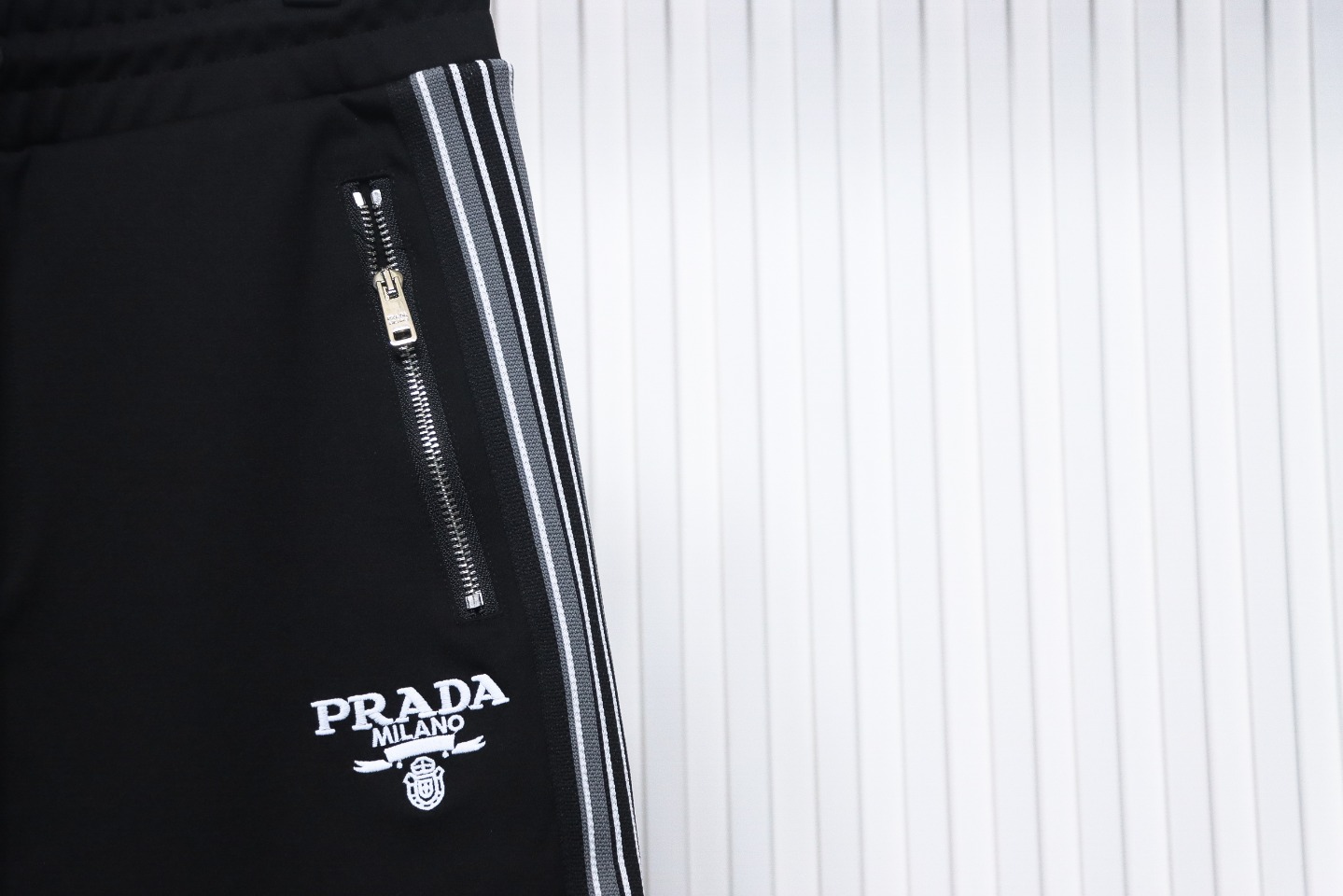 Prada Pocket Zip Side Weave Trousers