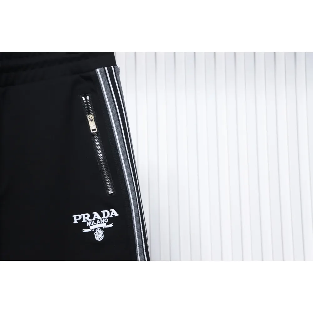 Prada Pocket Zip Side Weave Trousers