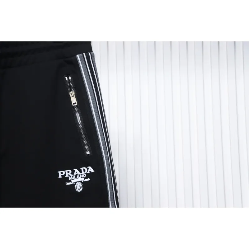 Prada Pocket Zip Side Weave Trousers