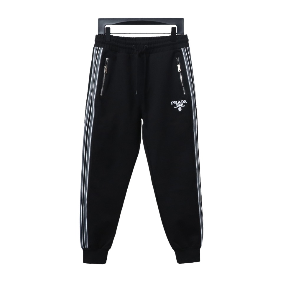 Prada Pocket Zip Side Weave Trousers