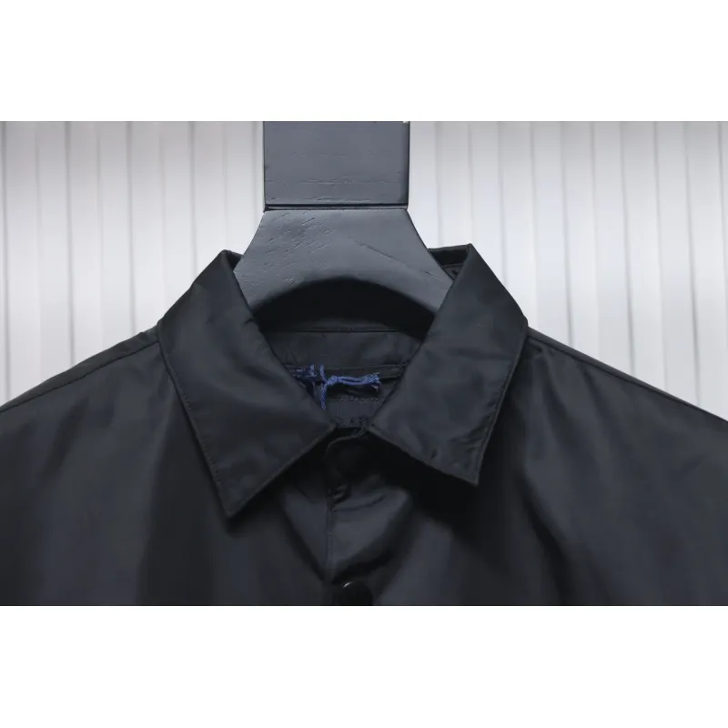 Prada Re-Nylon Pocket Triangle Logo Nylon Shirt Jacket