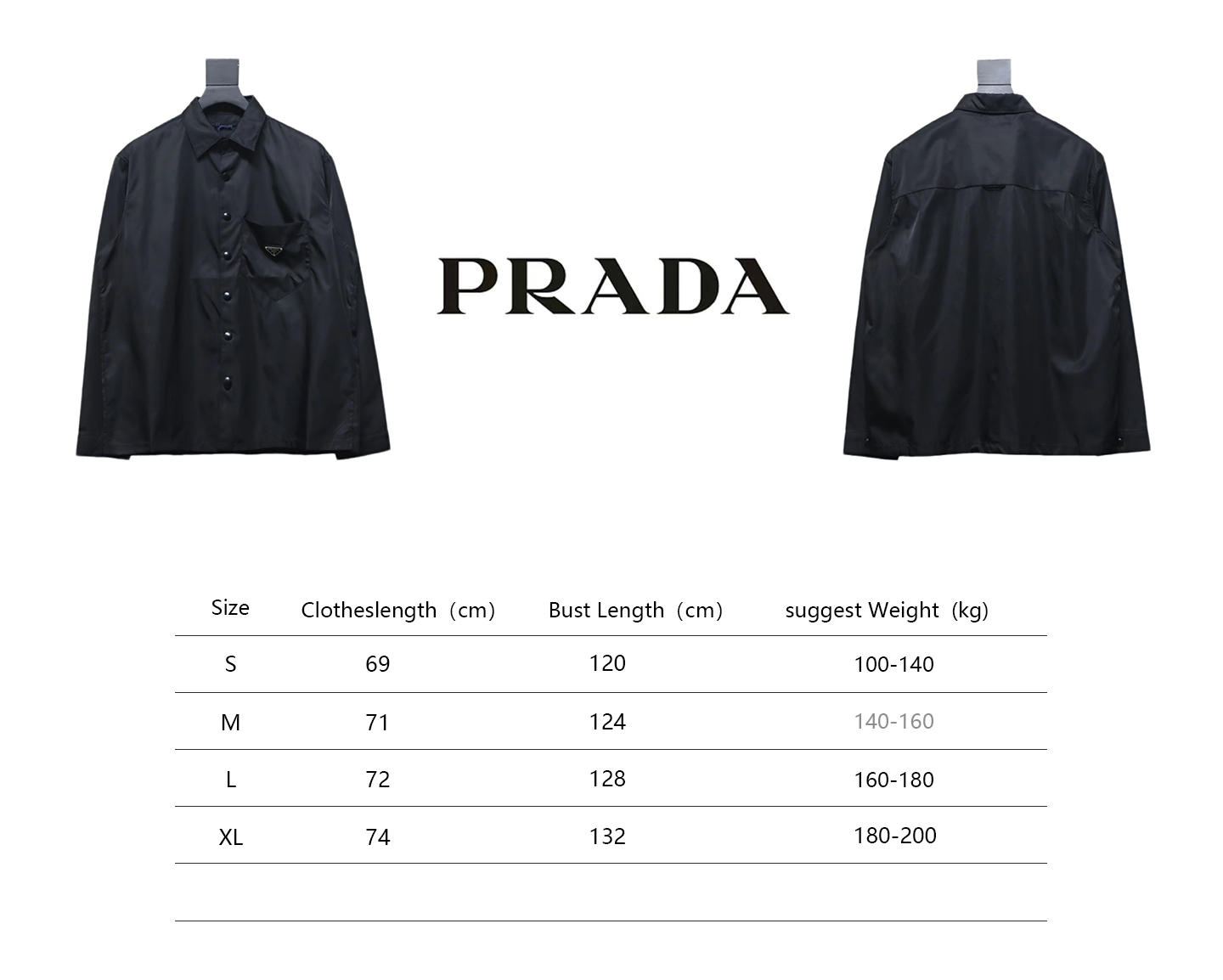 Prada Re-Nylon Pocket Triangle Logo Nylon Shirt Jacket