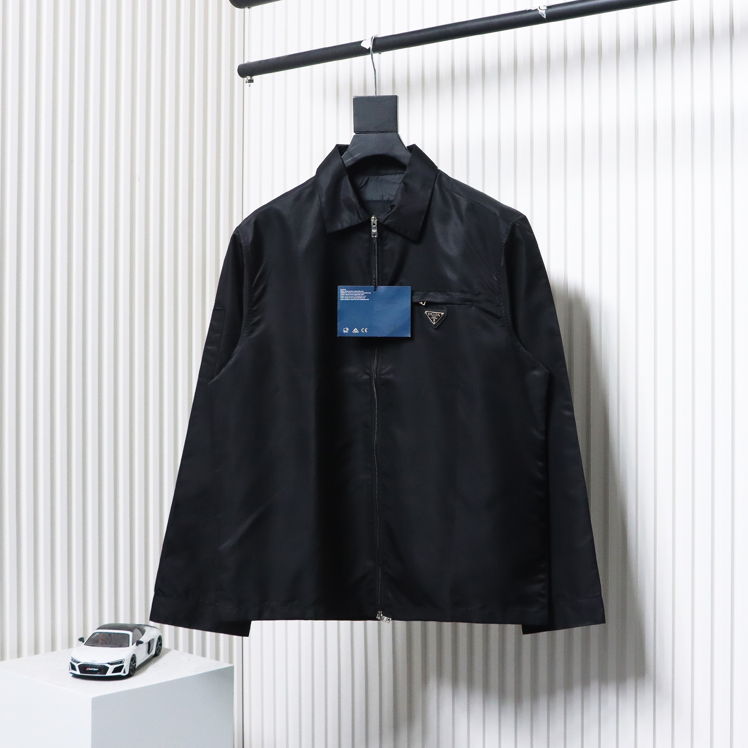 Prada Recycled Nylon Gabardine Shirt Technical Jacket