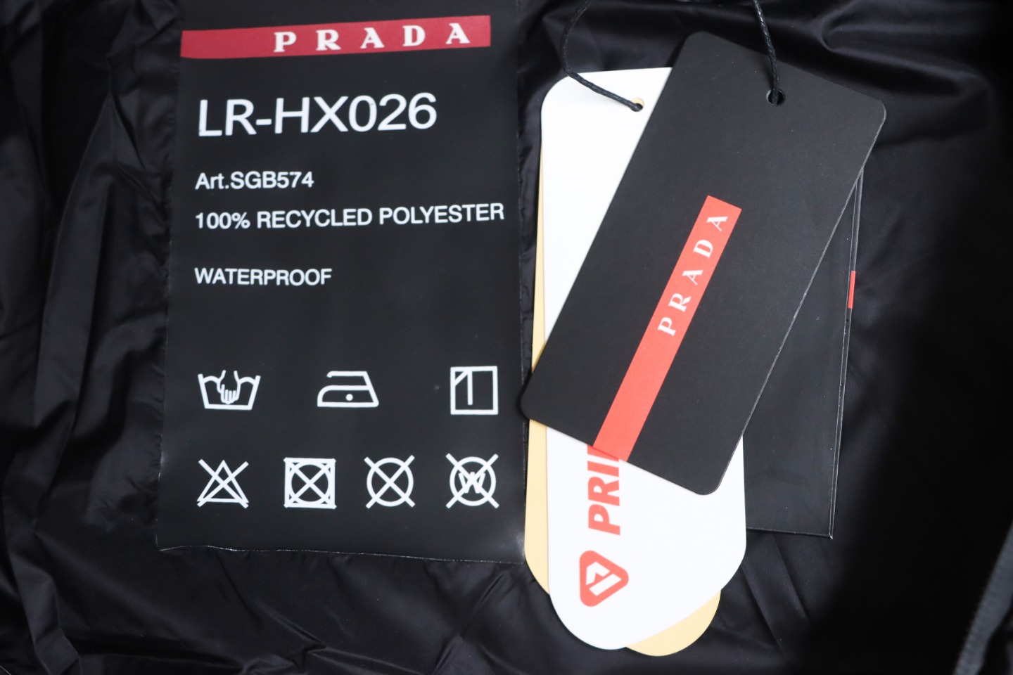 Prada Red Stripe Logo Down Jacket