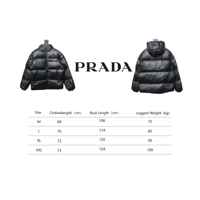 Prada Red Stripe Logo Down Jacket 02
