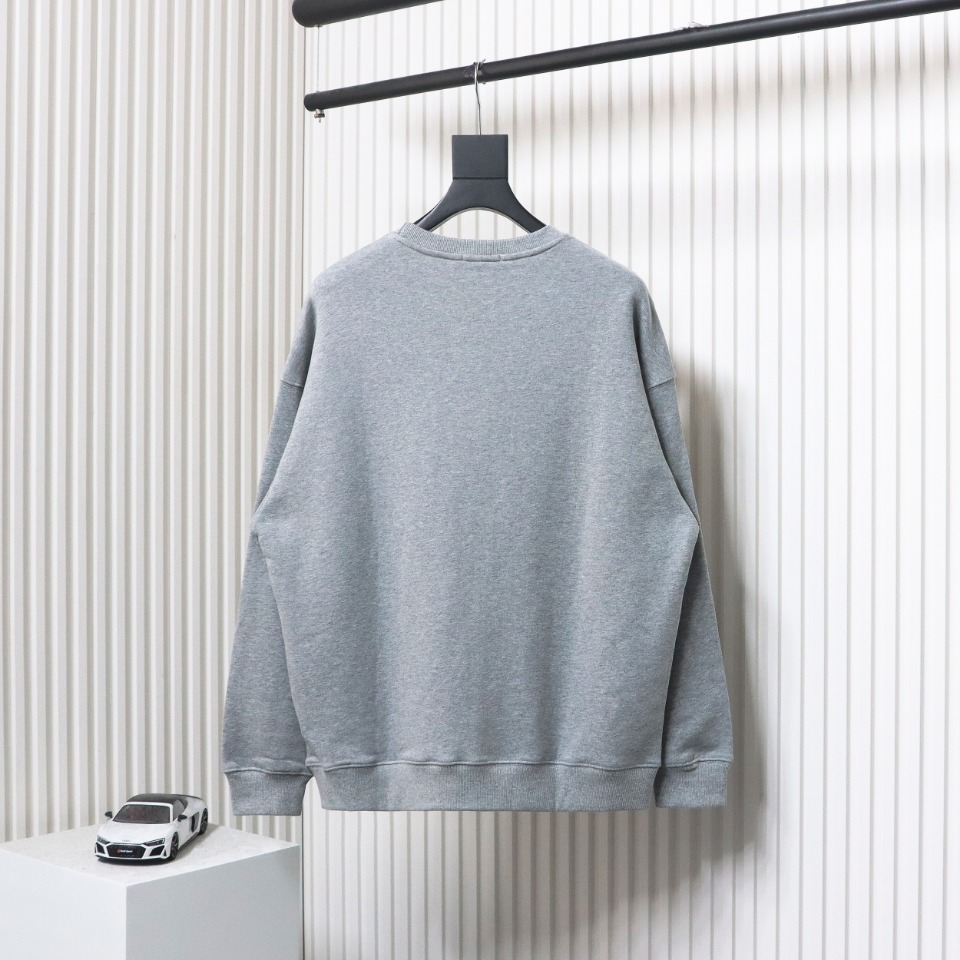 Prada Round Neck Hoodie With Triangle Logo On The Neckline