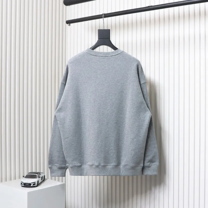 Prada Round Neck Hoodie With Triangle Logo On The Neckline