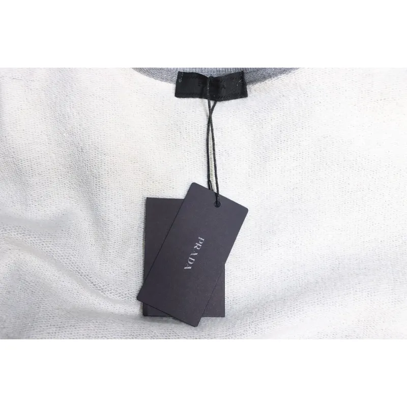 Prada Round Neck Hoodie With Triangle Logo On The Neckline