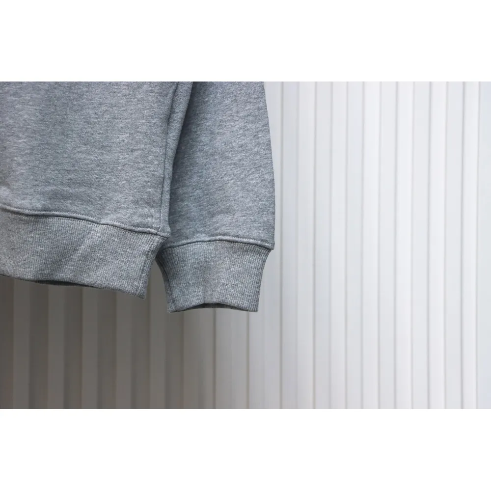 Prada Round Neck Hoodie With Triangle Logo On The Neckline