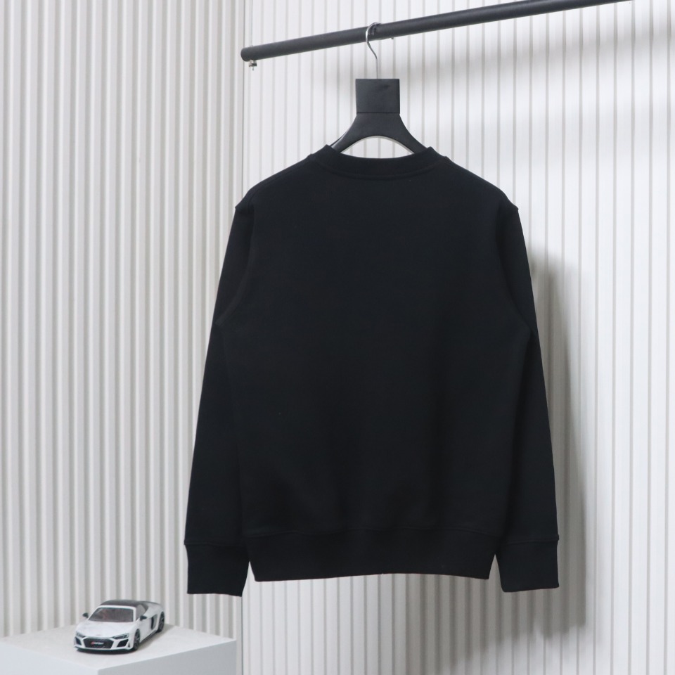 Prada Shadow Small Embroidery Crewneck Hoodie