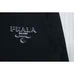Prada Shadow Small Embroidery Crewneck Hoodie